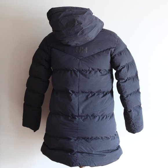 NWT HELLY HANSEN Black ADORE Puffy Parka Jacket XS - Picture 2 of 7